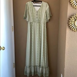 Citrus & Lemon maxi dress